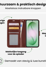 BASEY. BASEY. Samsung Galaxy S26 Plus Hoesje Bookcase Met 2x Screenprotector - Bruin