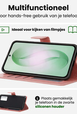 BASEY. BASEY. Samsung Galaxy S26 Plus Hoesje Bookcase Met 2x Screenprotector - Rose Goud