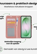 BASEY. BASEY. Samsung Galaxy S26 Plus Hoesje Bookcase Met 2x Screenprotector - Rose Goud