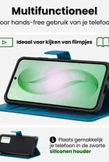 BASEY. BASEY. Samsung Galaxy S26 Plus Hoesje Bookcase Met 2x Screenprotector - Turquoise