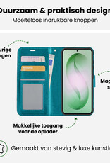 BASEY. BASEY. Samsung Galaxy S26 Plus Hoesje Bookcase Met 2x Screenprotector - Turquoise