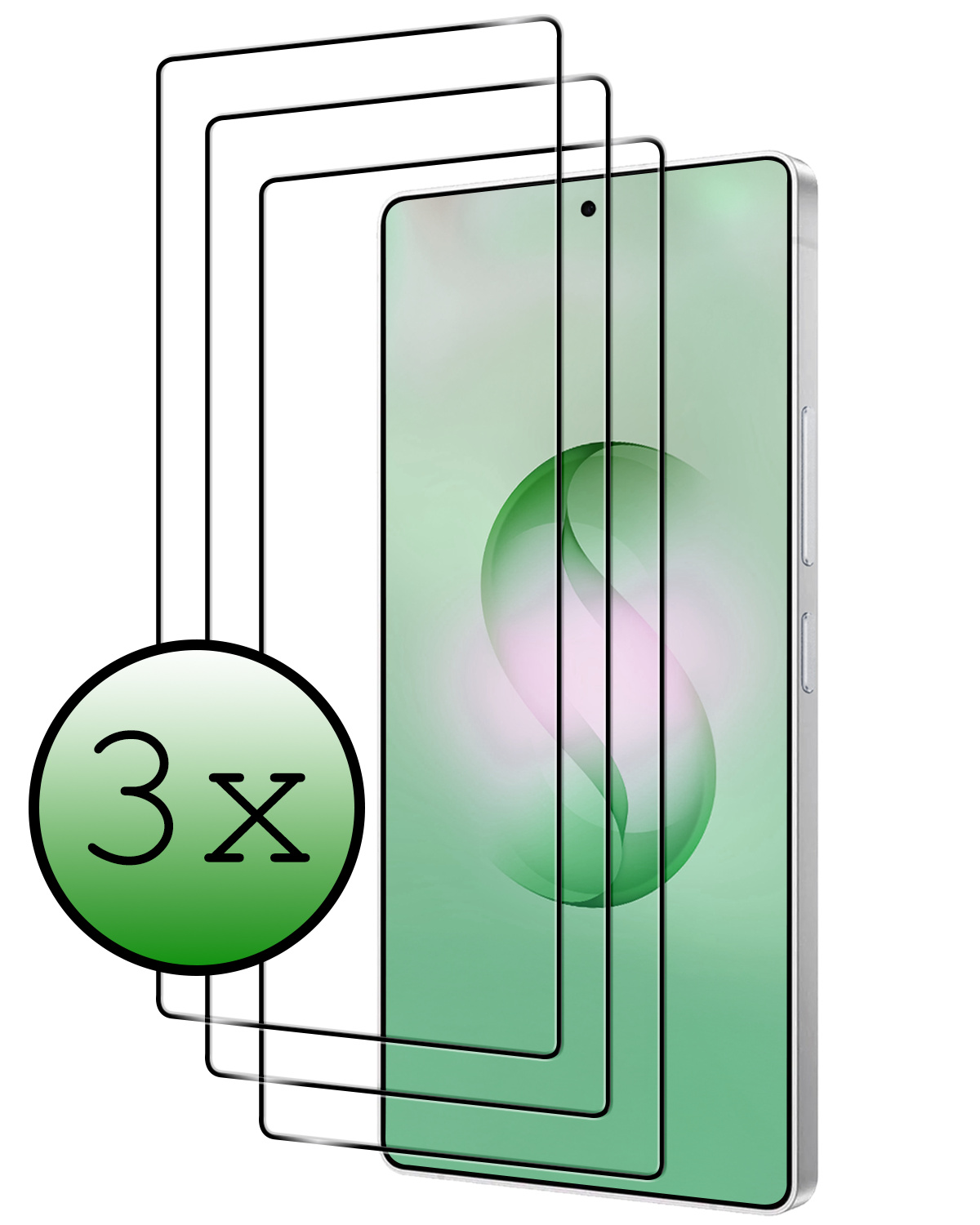 BASEY. BASEY. Samsung Galaxy S26 Ultra Screenprotector Glas Full Cover - 3 PACK