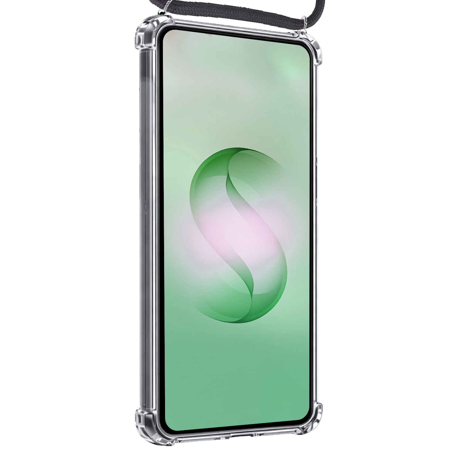 BASEY. BASEY. Samsung Galaxy S26 Ultra Hoesje Transparant Shockproof Met Zwart Koord