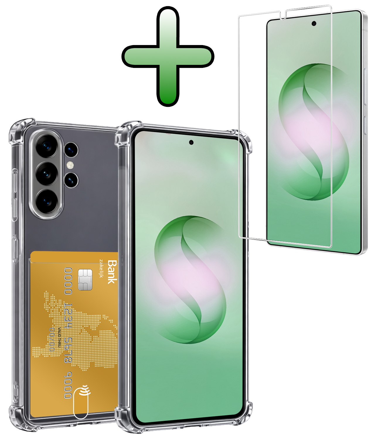 BASEY. BASEY. Samsung Galaxy S26 Ultra Hoesje Pashouder Met Screenprotector