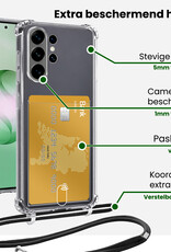 BASEY. BASEY. Samsung Galaxy S26 Ultra Hoesje Pashouder met Koord Met Screenprotector
