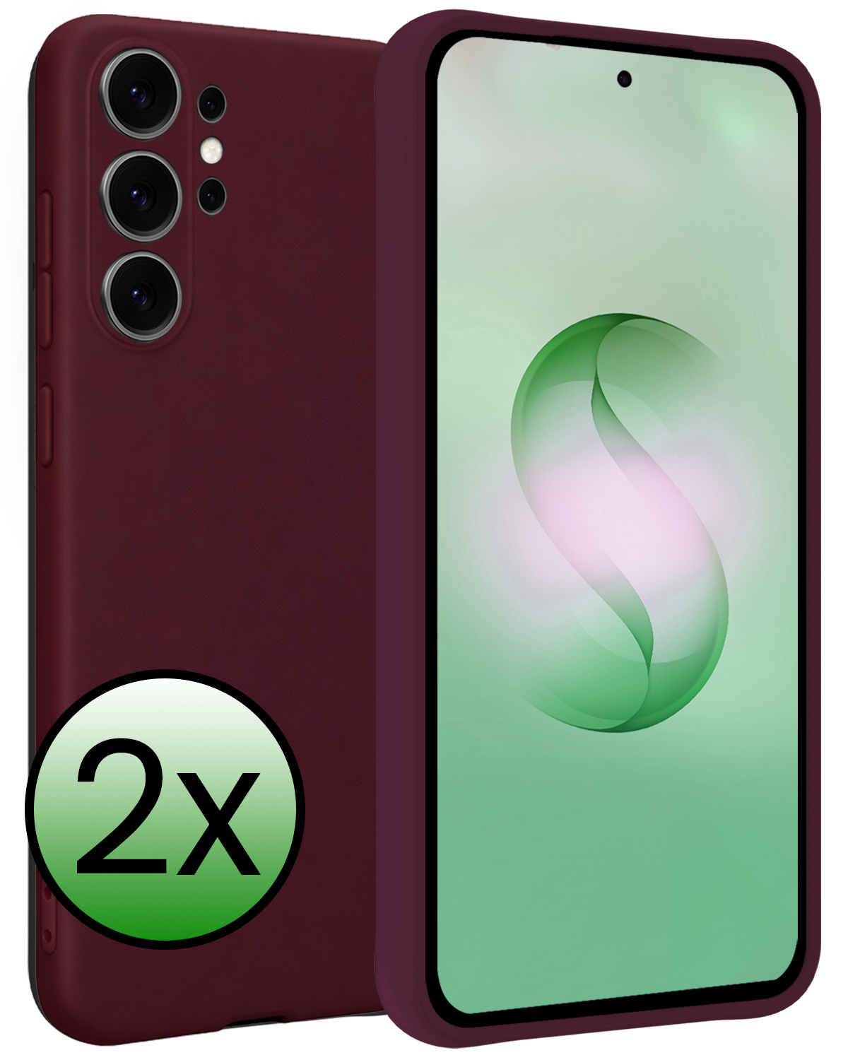 BASEY. BASEY. Samsung Galaxy S26 Ultra Hoesje Siliconen - Aubergine - 2 PACK