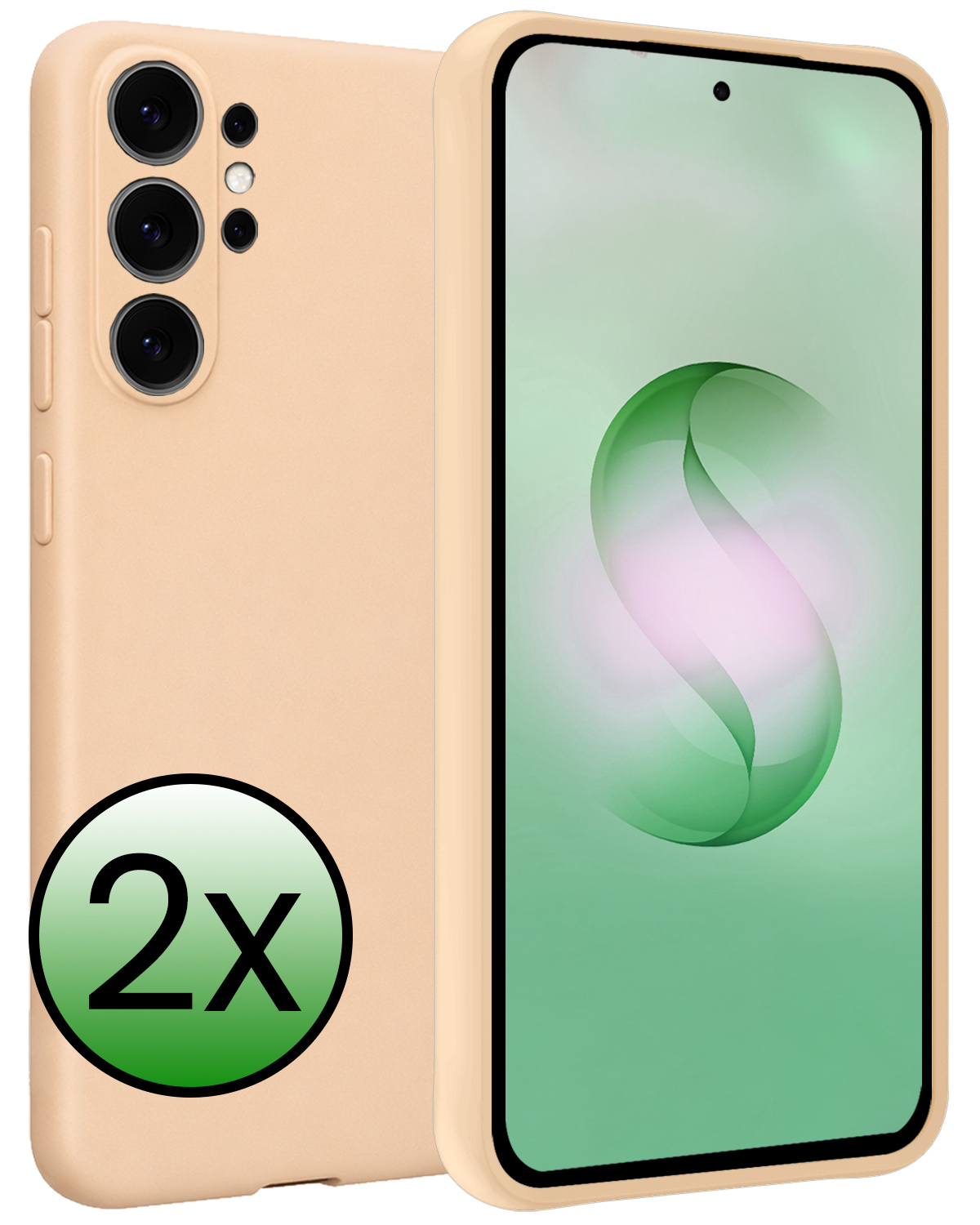 BASEY. BASEY. Samsung Galaxy S26 Ultra Hoesje Siliconen - Zand - 2 PACK