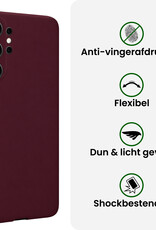 BASEY. BASEY. Samsung Galaxy S26 Ultra Hoesje Siliconen Met Screenprotector - Aubergine