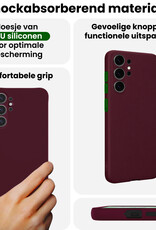 BASEY. BASEY. Samsung Galaxy S26 Ultra Hoesje Siliconen Met Screenprotector - Aubergine