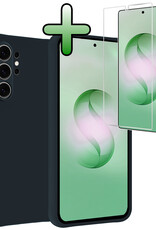 BASEY. BASEY. Samsung Galaxy S26 Ultra Hoesje Siliconen Met Screenprotector - Donkerblauw