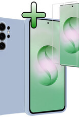 BASEY. BASEY. Samsung Galaxy S26 Ultra Hoesje Siliconen Met Screenprotector - Lichtblauw