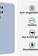 BASEY. BASEY. Samsung Galaxy S26 Ultra Hoesje Siliconen Met Screenprotector - Lichtblauw