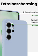 BASEY. BASEY. Samsung Galaxy S26 Ultra Hoesje Siliconen Met Screenprotector - Lichtblauw