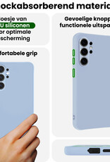 BASEY. BASEY. Samsung Galaxy S26 Ultra Hoesje Siliconen Met Screenprotector - Lichtblauw