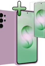 BASEY. BASEY. Samsung Galaxy S26 Ultra Hoesje Siliconen Met Screenprotector - Lila