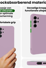 BASEY. BASEY. Samsung Galaxy S26 Ultra Hoesje Siliconen Met Screenprotector - Lila