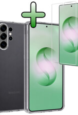 BASEY. BASEY. Samsung Galaxy S26 Ultra Hoesje Siliconen Met Screenprotector - Transparant