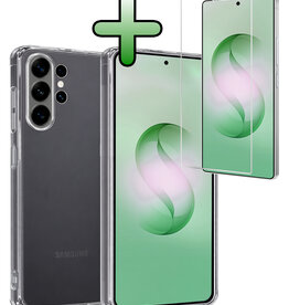 BASEY. BASEY. Samsung Galaxy S26 Ultra Hoesje Siliconen Met Screenprotector - Transparant