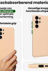 BASEY. BASEY. Samsung Galaxy S26 Ultra Hoesje Siliconen Met Screenprotector - Zand