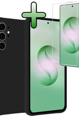 BASEY. BASEY. Samsung Galaxy S26 Ultra Hoesje Siliconen Met Screenprotector - Zwart