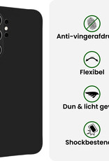 BASEY. BASEY. Samsung Galaxy S26 Ultra Hoesje Siliconen Met Screenprotector - Zwart