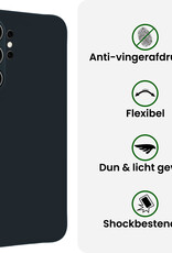 BASEY. BASEY. Samsung Galaxy S26 Ultra Hoesje Siliconen Met 2x Screenprotector - Donkerblauw