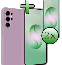 BASEY. BASEY. Samsung Galaxy S26 Ultra Hoesje Siliconen Met 2x Screenprotector - Lila