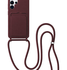 BASEY. BASEY. Samsung Galaxy S26 Ultra Hoesje Pashouder met Koord - Aubergine