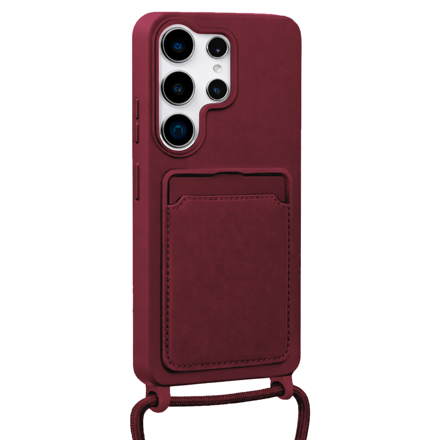BASEY. BASEY. Samsung Galaxy S26 Ultra Hoesje Pashouder met Koord - Aubergine