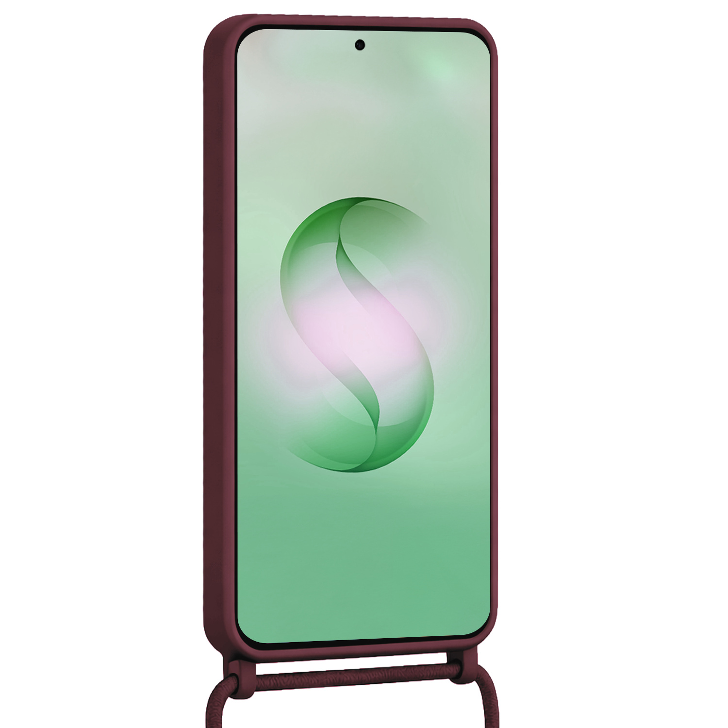 BASEY. BASEY. Samsung Galaxy S26 Ultra Hoesje Pashouder met Koord Met 2x Screenprotector - Aubergine