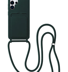 BASEY. BASEY. Samsung Galaxy S26 Ultra Hoesje Pashouder met Koord - Donkergroen