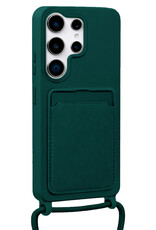 BASEY. BASEY. Samsung Galaxy S26 Ultra Hoesje Pashouder met Koord - Donkergroen - 2 PACK