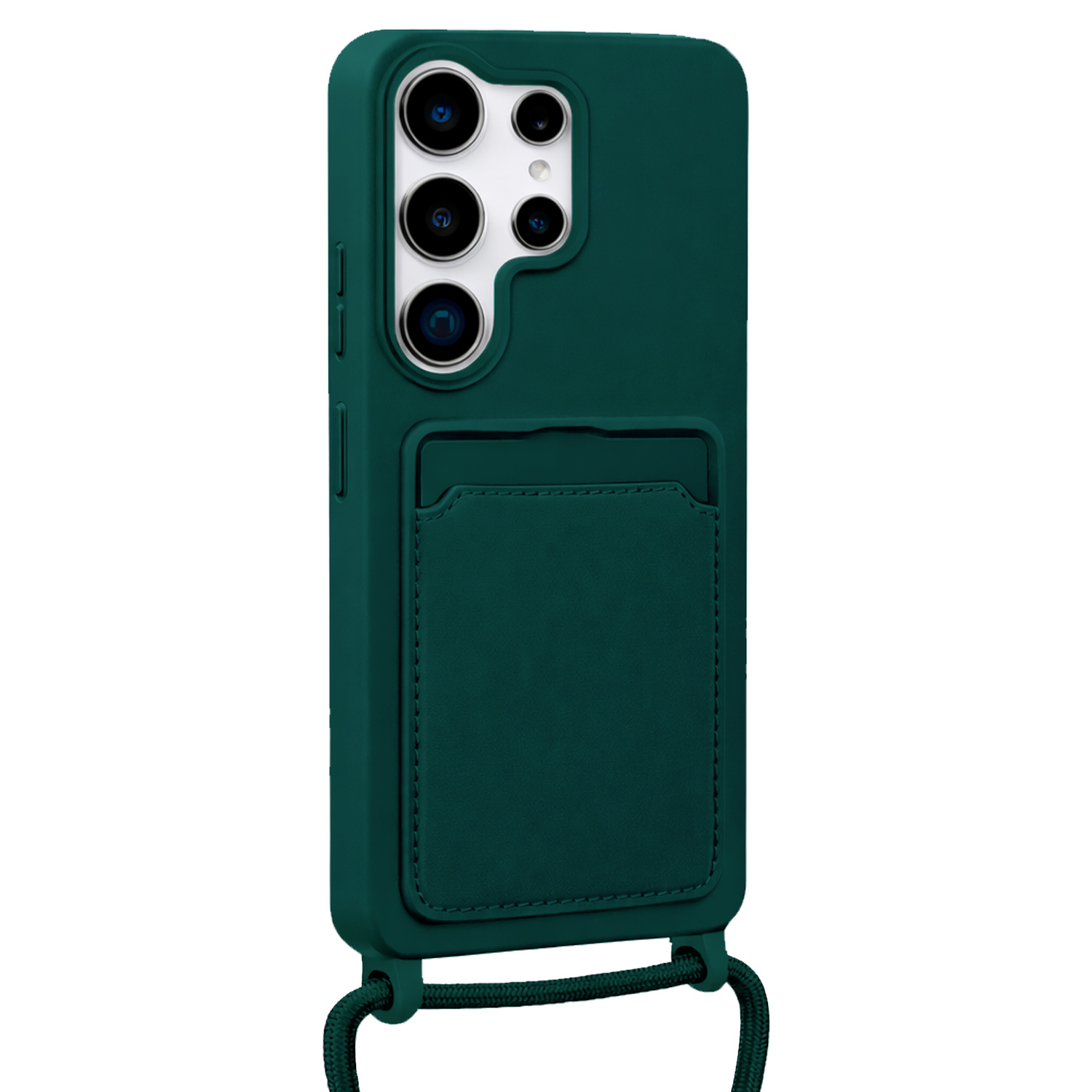 BASEY. BASEY. Samsung Galaxy S26 Ultra Hoesje Pashouder met Koord - Donkergroen - 2 PACK