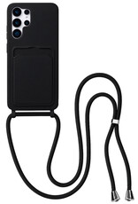 BASEY. BASEY. Samsung Galaxy S26 Ultra Hoesje Pashouder met Koord - Zwart