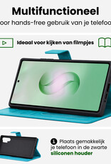 BASEY. BASEY. Samsung Galaxy S26 Ultra Hoesje Bookcase Met 2x Screenprotector - Turquoise