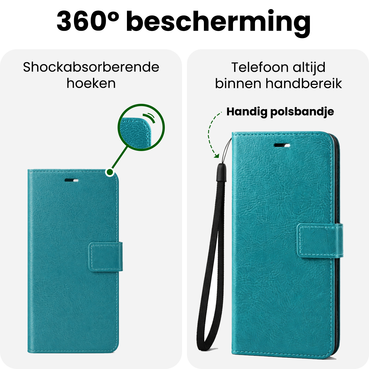 BASEY. BASEY. Samsung Galaxy S26 Ultra Hoesje Bookcase Met 2x Screenprotector - Turquoise