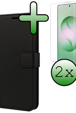 BASEY. BASEY. Samsung Galaxy S26 Ultra Hoesje Bookcase Met 2x Screenprotector - Zwart