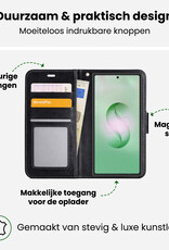 BASEY. BASEY. Samsung Galaxy S26 Ultra Hoesje Bookcase Met 2x Screenprotector - Zwart