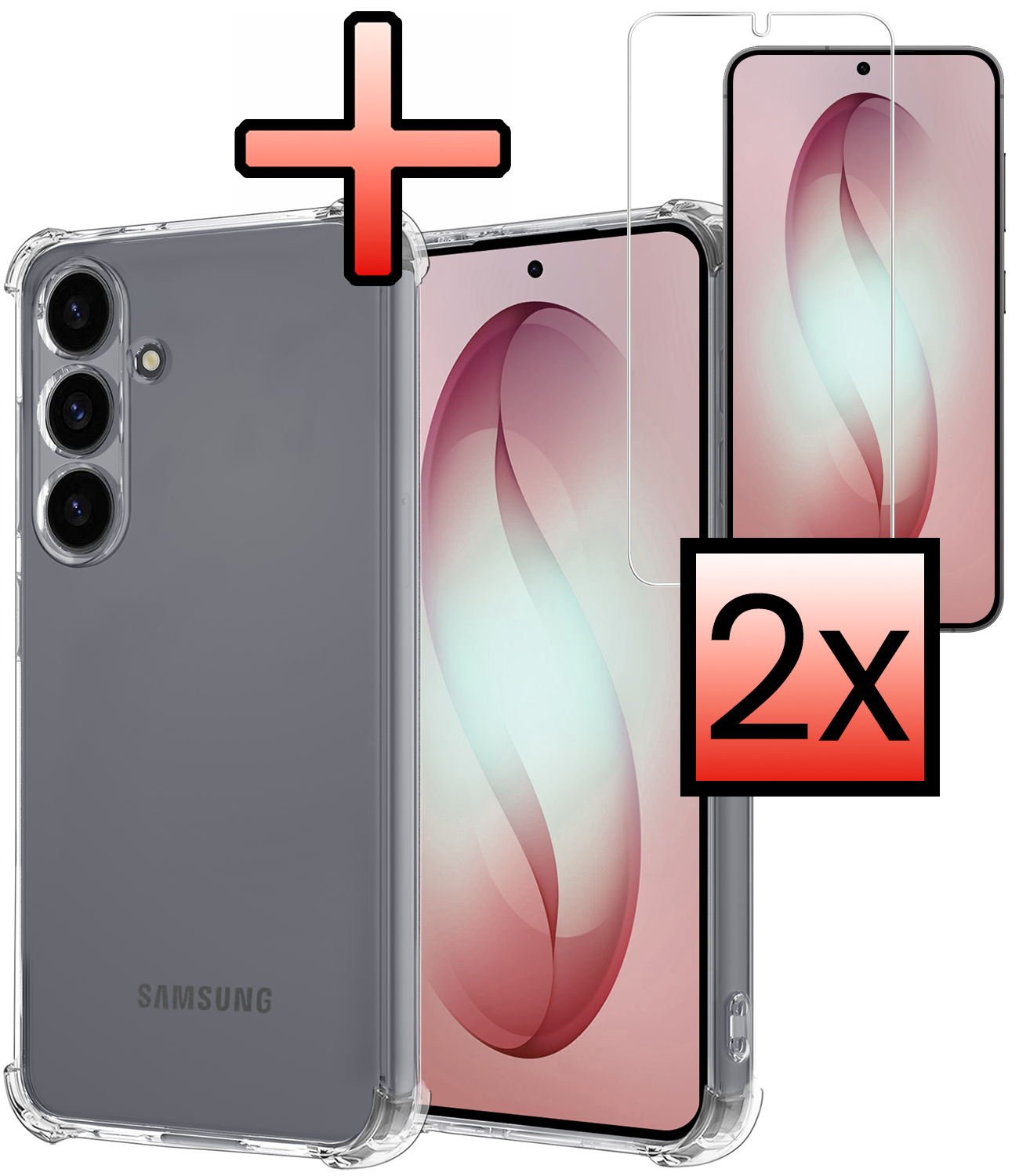 NoXx NoXx Samsung Galaxy S26 Hoesje Shockproof Met 2x Screenprotector