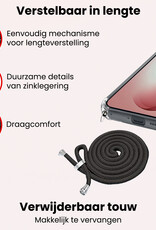 NoXx NoXx Samsung Galaxy S26 Hoesje Transparant Shockproof Met Zwart Koord