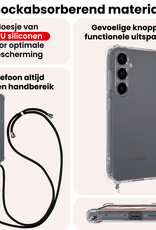 NoXx NoXx Samsung Galaxy S26 Hoesje Transparant Shockproof Met Zwart Koord