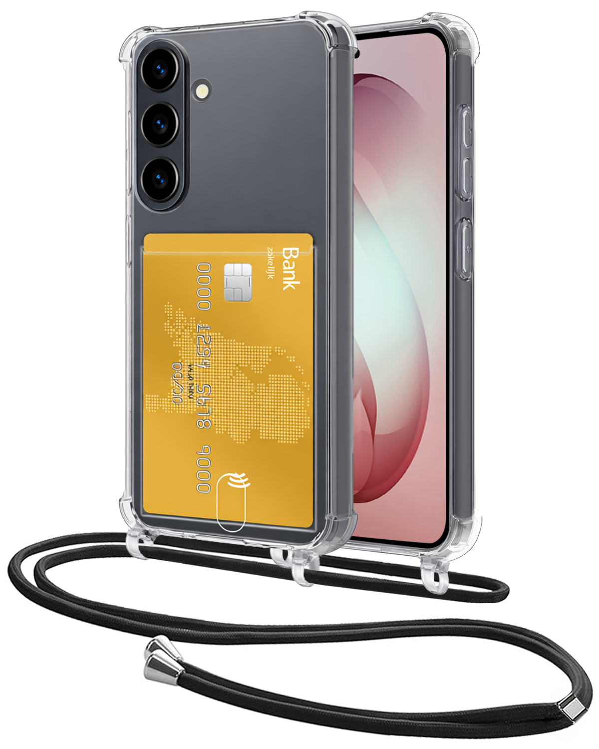 NoXx NoXx Samsung Galaxy S26 Hoesje Pashouder met Koord