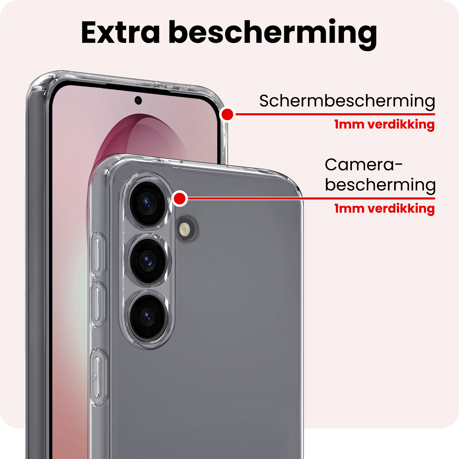 NoXx NoXx Samsung Galaxy S26 Hoesje Siliconen - Transparant