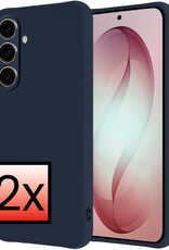 NoXx NoXx Samsung Galaxy S26 Hoesje Siliconen - Donkerblauw - 2 PACK