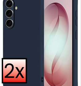 NoXx NoXx Samsung Galaxy S26 Hoesje Siliconen - Donkerblauw - 2 PACK