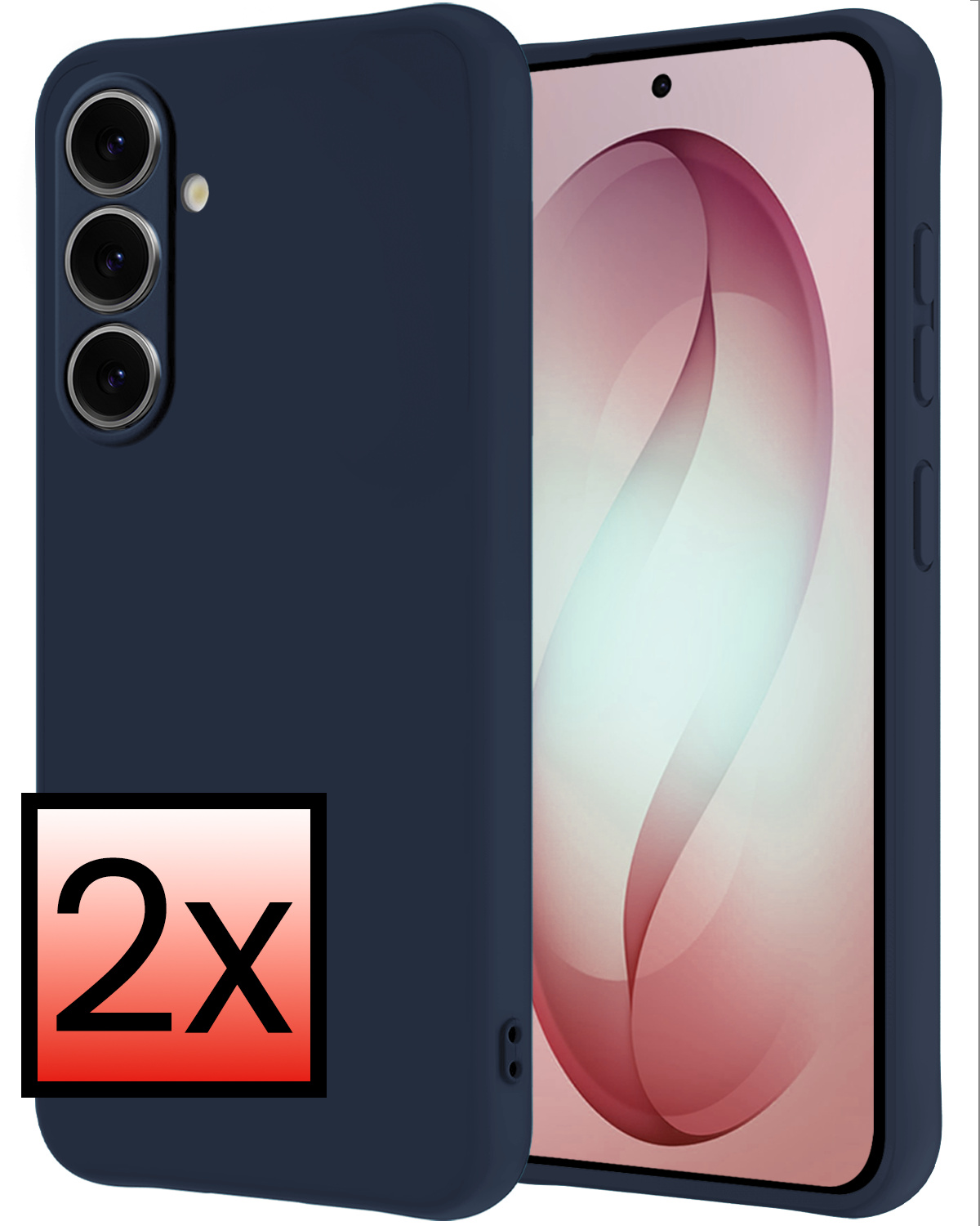 NoXx NoXx Samsung Galaxy S26 Hoesje Siliconen - Donkerblauw - 2 PACK