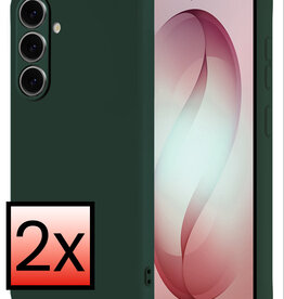 NoXx NoXx Samsung Galaxy S26 Hoesje Siliconen - Donkergroen - 2 PACK