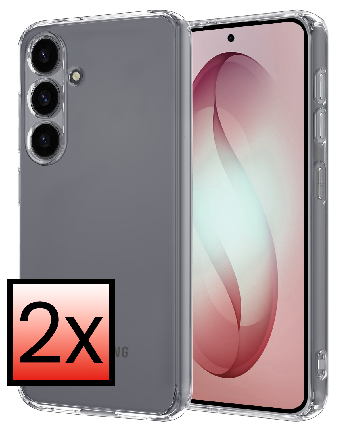 NoXx NoXx Samsung Galaxy S26 Hoesje Siliconen - Transparant - 2 PACK