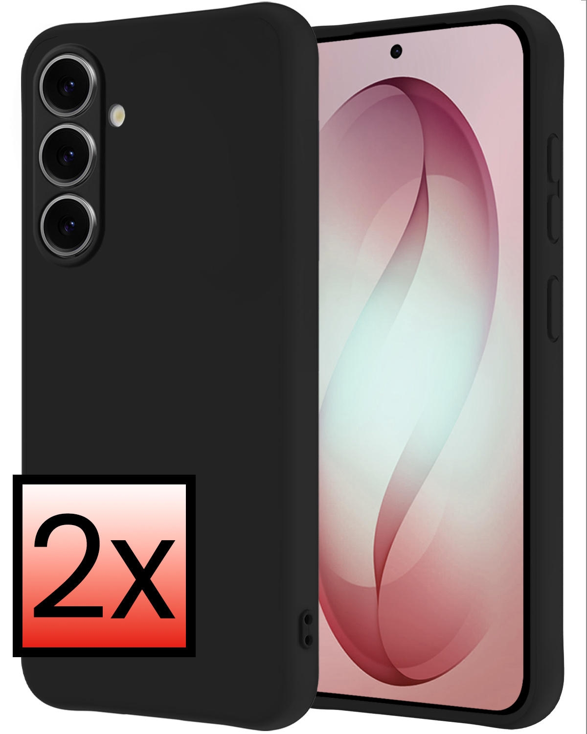 NoXx NoXx Samsung Galaxy S26 Hoesje Siliconen - Zwart - 2 PACK