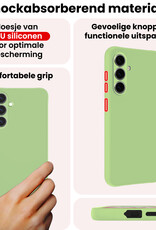 NoXx NoXx Samsung Galaxy S26 Hoesje Siliconen Met 2x Screenprotector - Groen